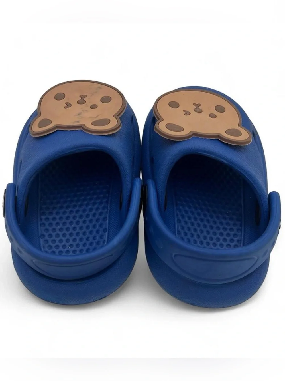 2C Baby Crocs Royal Blue & Brown Bear Appliqué Charm